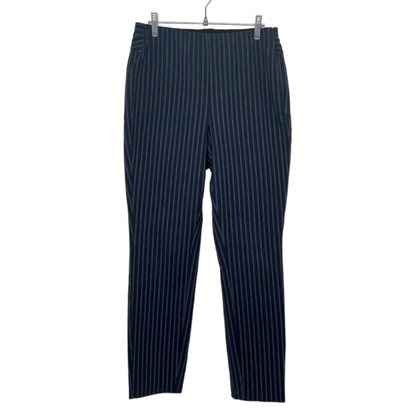Rag & Bone Simone Navy Blue Twill Pinstriped Trouser Pants Women’s 8 - Picture 5 of 13